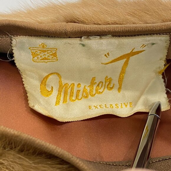 Vintage Brown Fur Pillbox Hat by Mister T Satin Lined Union Made in USA - Picture 5 of 7